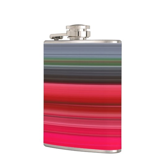 Abstracte #1: Rood en grijs Heupfles (Links)