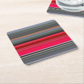 Abstracte #1: Rood en grijs Kartonnen Onderzetters (Schuin)