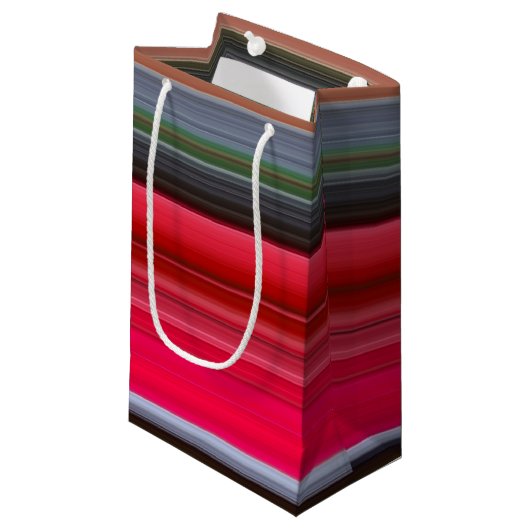 Abstracte #1: Rood en grijs Klein Cadeauzakje (Voorkant Gekanteld)