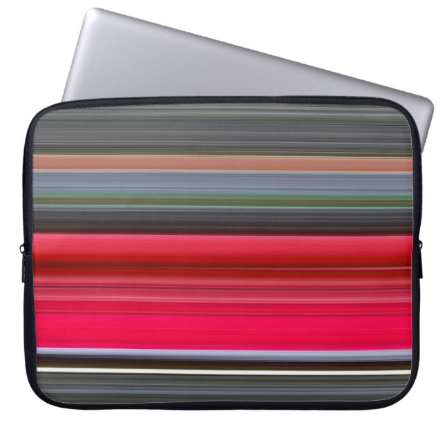 Abstracte #1: Rood en grijs Laptop Sleeve (Voorkant)