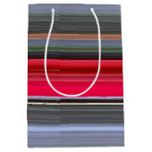 Abstracte #1: Rood en grijs Medium Cadeauzakje (Voorkant)