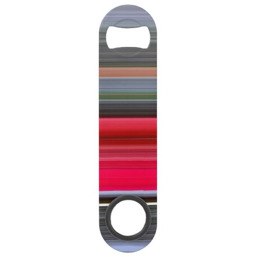 Abstracte #1: Rood en grijs Speed Flessenopener (Achterkant)