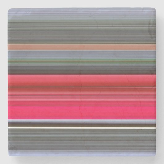 Abstracte #1: Rood en grijs Stenen Onderzetter (Voorkant)