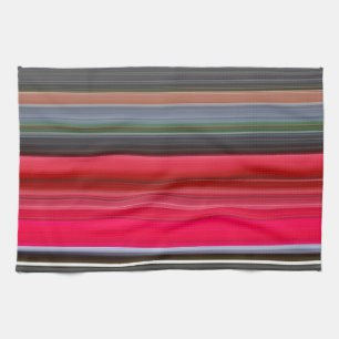Abstracte #1: Rood en grijs Theedoek