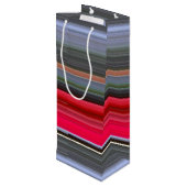 Abstracte #1: Rood en grijs Wijn Cadeautas (Achterkant Gekanteld)