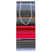 Abstracte #1: Rood en grijs Wijn Cadeautas (Achterkant)