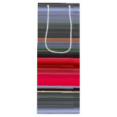 Abstracte #1: Rood en grijs Wijn Cadeautas (Voorkant)
