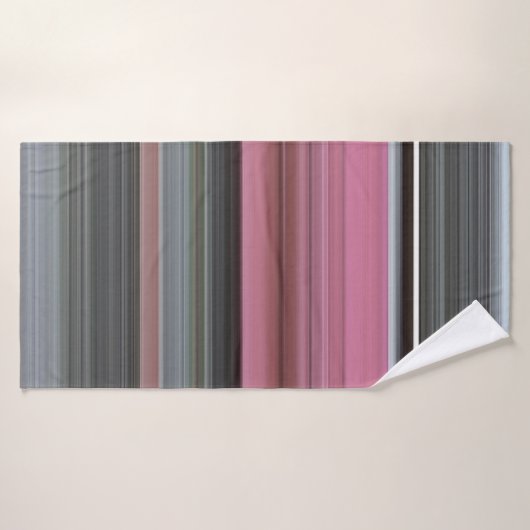 Abstracte #1: Roze en grijs Badhanddoek (Badhanddoek)