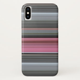 Abstracte #1: Roze en grijs iPhone X Hoesje