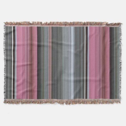 Abstracte #1: Roze en grijs Deken (Voorkant)