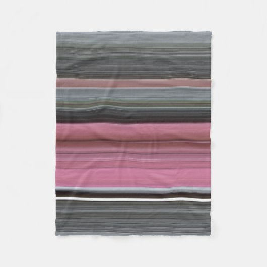 Abstracte #1: Roze en grijs Fleece Deken (Voorkant)