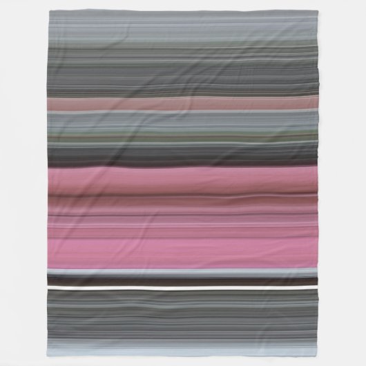 Abstracte #1: Roze en grijs Fleece Deken (Voorkant)