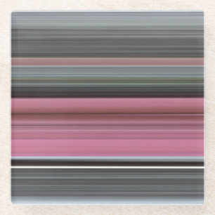 Abstracte #1: Roze en grijs Glazen Onderzetter