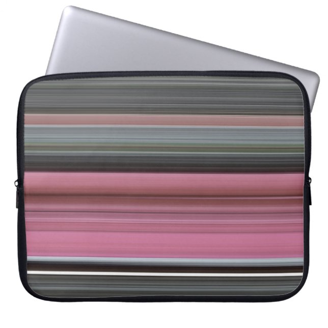 Abstracte #1: Roze en grijs Laptop Sleeve (Voorkant)