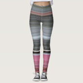 Abstracte #1: Roze en grijs Leggings (Voorkant)