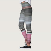 Abstracte #1: Roze en grijs Leggings (Links)