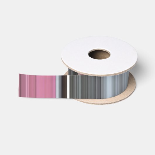 Abstracte #1: Roze en grijs Satijnen Lint (Spoel)