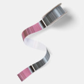 Abstracte #1: Roze en grijs Satijnen Lint (Achterkant)