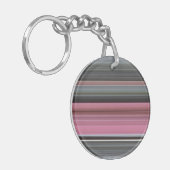 Abstracte #1: Roze en grijs Sleutelhanger (Voorkant Links)