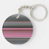 Abstracte #1: Roze en grijs Sleutelhanger (Achterkant)