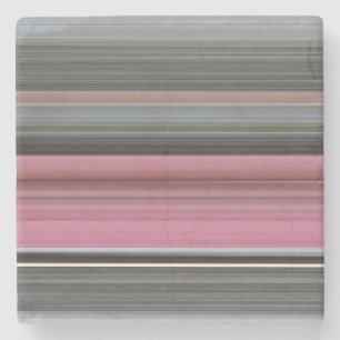 Abstracte #1: Roze en grijs Stenen Onderzetter