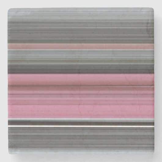 Abstracte #1: Roze en grijs Stenen Onderzetter (Voorkant)