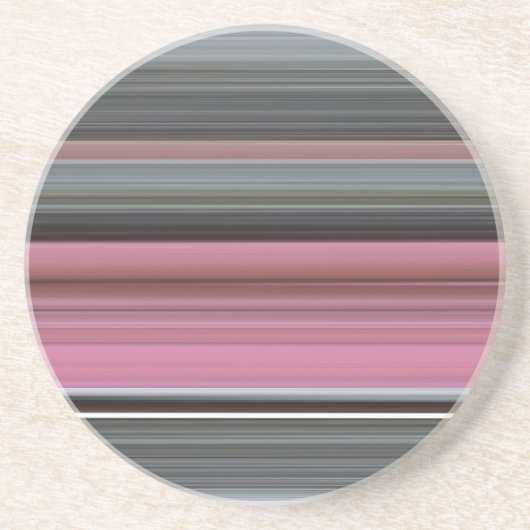 Abstracte #1: Roze en grijs Zandsteen Onderzetter (Voorkant)