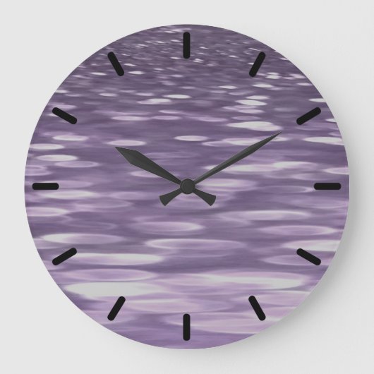 Abstracte #1: Ultra Violet Shimmer Grote Klok (Voorkant)