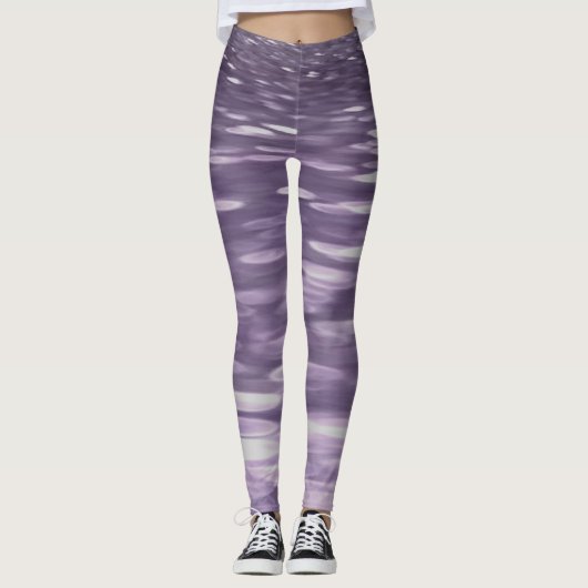Abstracte #1: Ultra Violet Shimmer Leggings (Voorkant)