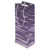 Abstracte #1: Ultra Violet Shimmer Wijn Cadeautas (Achterkant Gekanteld)