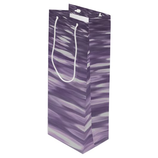 Abstracte #1: Ultra Violet Shimmer Wijn Cadeautas (Voorkant Gekanteld)