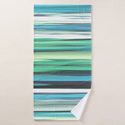 Abstracte #2: Aqua blue green blur Badhanddoek (Badhanddoek)