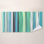 Abstracte #2: Aqua blue green blur Badhanddoek (Badhanddoek)