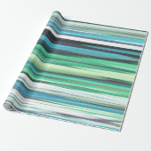 Abstracte #2: Aqua blue green blur Cadeaupapier (Uitgerold)