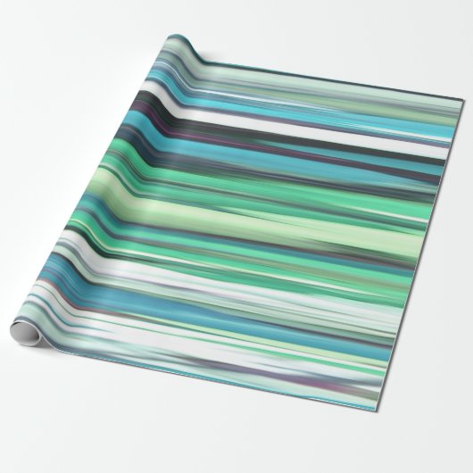 Abstracte #2: Aqua blue green blur Cadeaupapier (Uitgerold)
