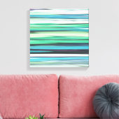 Abstracte #2: Aqua blue green blur Canvas Afdruk (Insitu (Woonkamer))