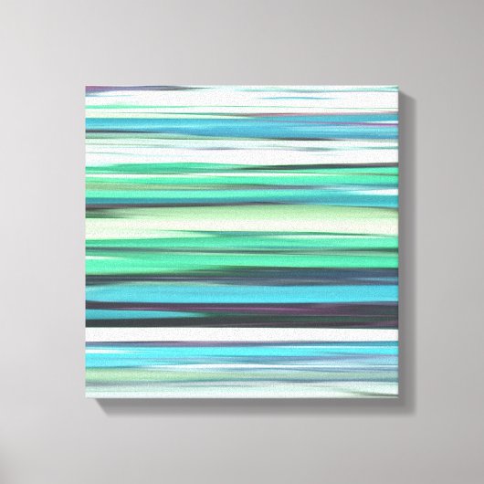 Abstracte #2: Aqua blue green blur Canvas Afdruk (Voorkant)