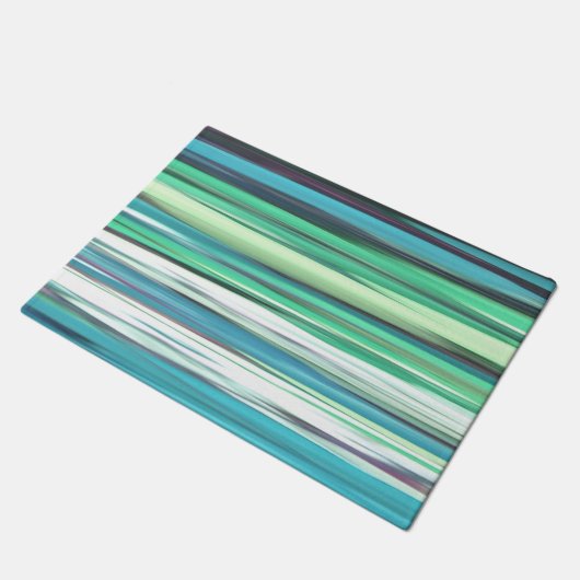 Abstracte #2: Aqua blue green blur Deurmat (Schuin)