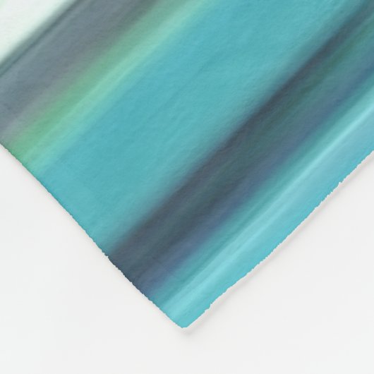 Abstracte #2: Aqua blue green blur Fleece Deken (Hoek)