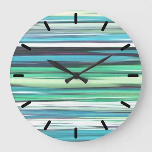 Abstracte #2: Aqua blue green blur Grote Klok (Voorkant)