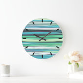 Abstracte #2: Aqua blue green blur Grote Klok (Huis)