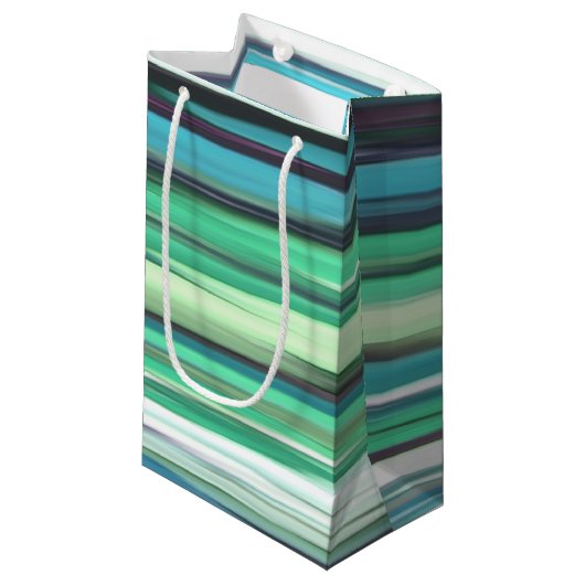 Abstracte #2: Aqua blue green blur Klein Cadeauzakje (Voorkant Gekanteld)