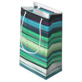 Abstracte #2: Aqua blue green blur Klein Cadeauzakje (Achterkant Gekanteld)