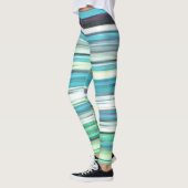 Abstracte #2: Aqua blue green blur Leggings (Links)
