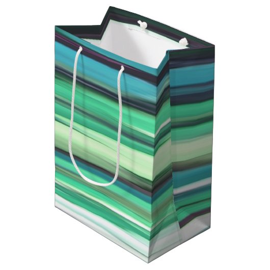 Abstracte #2: Aqua blue green blur Medium Cadeauzakje (Voorkant Gekanteld)