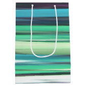 Abstracte #2: Aqua blue green blur Medium Cadeauzakje (Achterkant)
