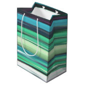 Abstracte #2: Aqua blue green blur Medium Cadeauzakje (Achterkant Gekanteld)