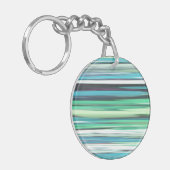 Abstracte #2: Aqua blue green blur Sleutelhanger (Voorkant Links)