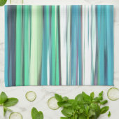 Abstracte #2: Aqua blue green blur Theedoek (Gevouwen)