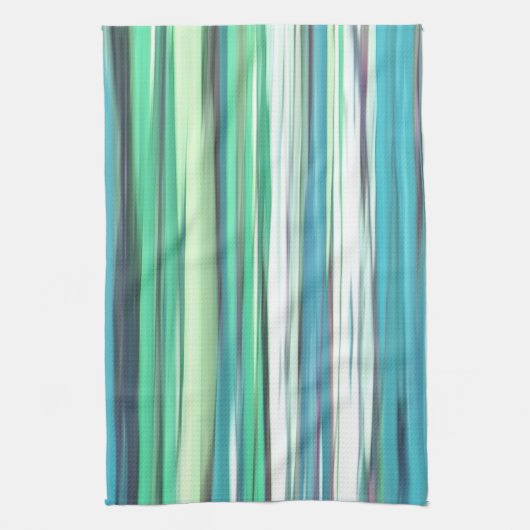 Abstracte #2: Aqua blue green blur Theedoek (Verticaal)